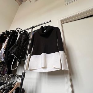 Calvin Klein Cowl Neck Color Block Sweater